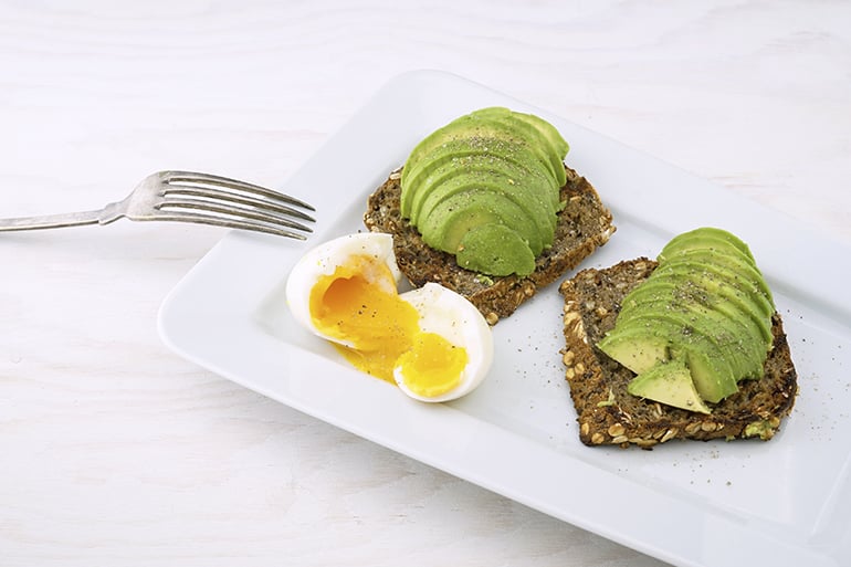 fatty foods eggs with avocado