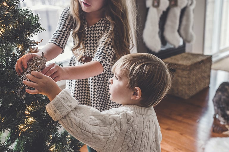 christmas in Spain two kids