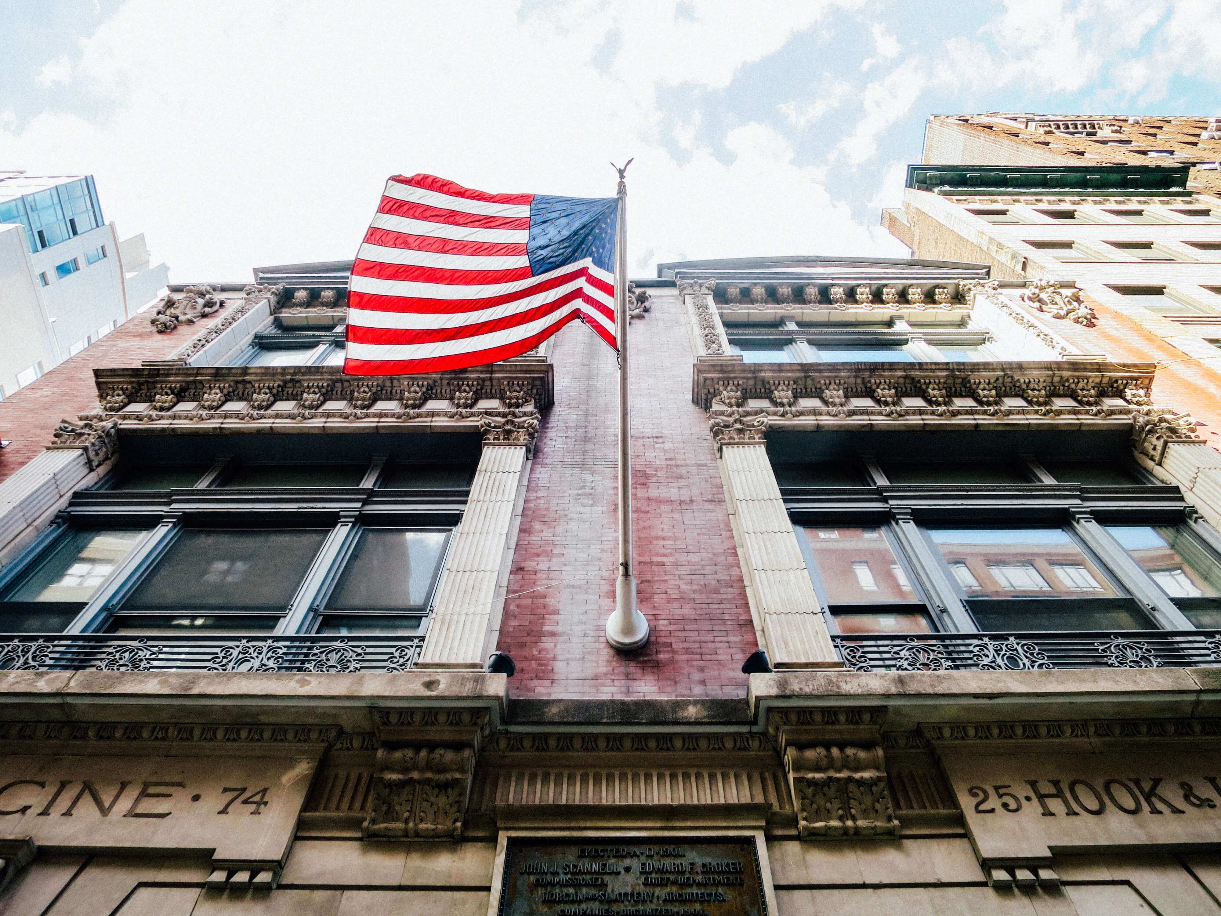 an american flag of proud american expats in spain