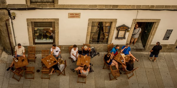 the weather forecast in spain is always sunny which means you can eat outside a lot