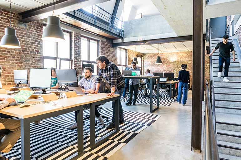 office with self employed workers in Spain 