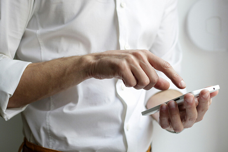 man investigating the benefits of virtual healthcare