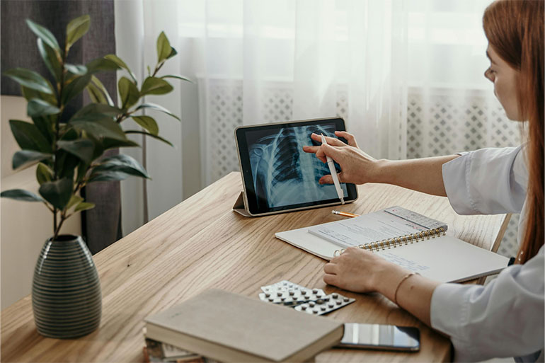 doctor working thinking about co-payment health insurance