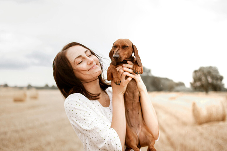 woman with dog liability insurance for rentersealth insurance