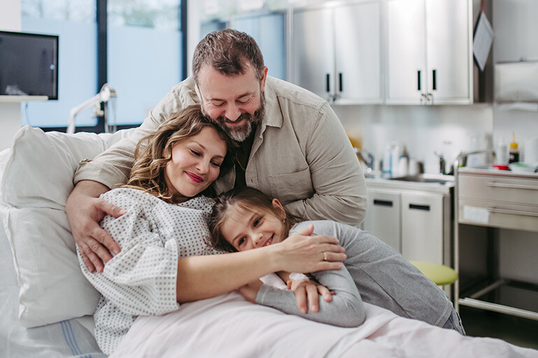 family in one of the Best Hospitals in Barcelona