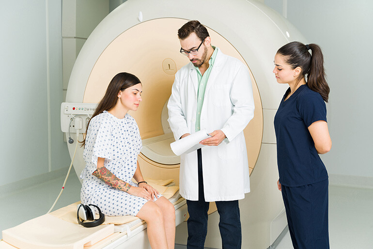 Hospital patient looking at how much does an MRI cost without insurance