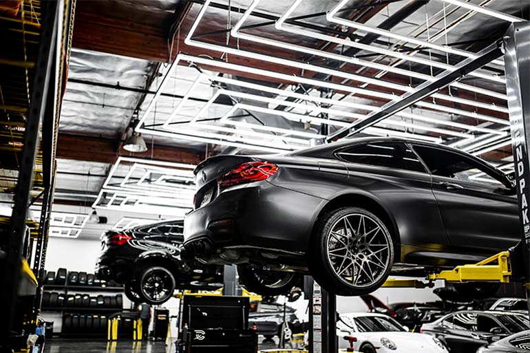 vehicle in a garage appraisal for car insurance