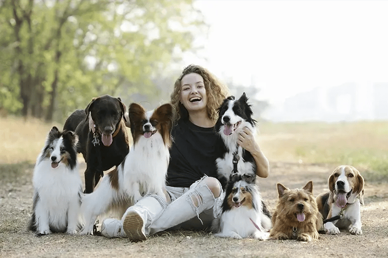 A safe and happy girl after getting a dog liability insurance.