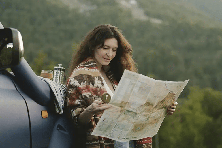 A girl travelling alone after taking out Health travel insurance for europe