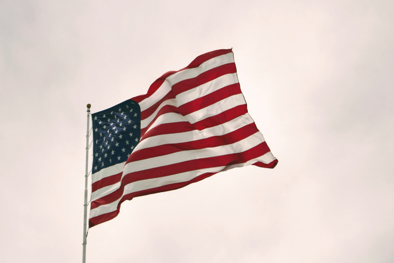 American flag flying for Spanish American dual citizenship