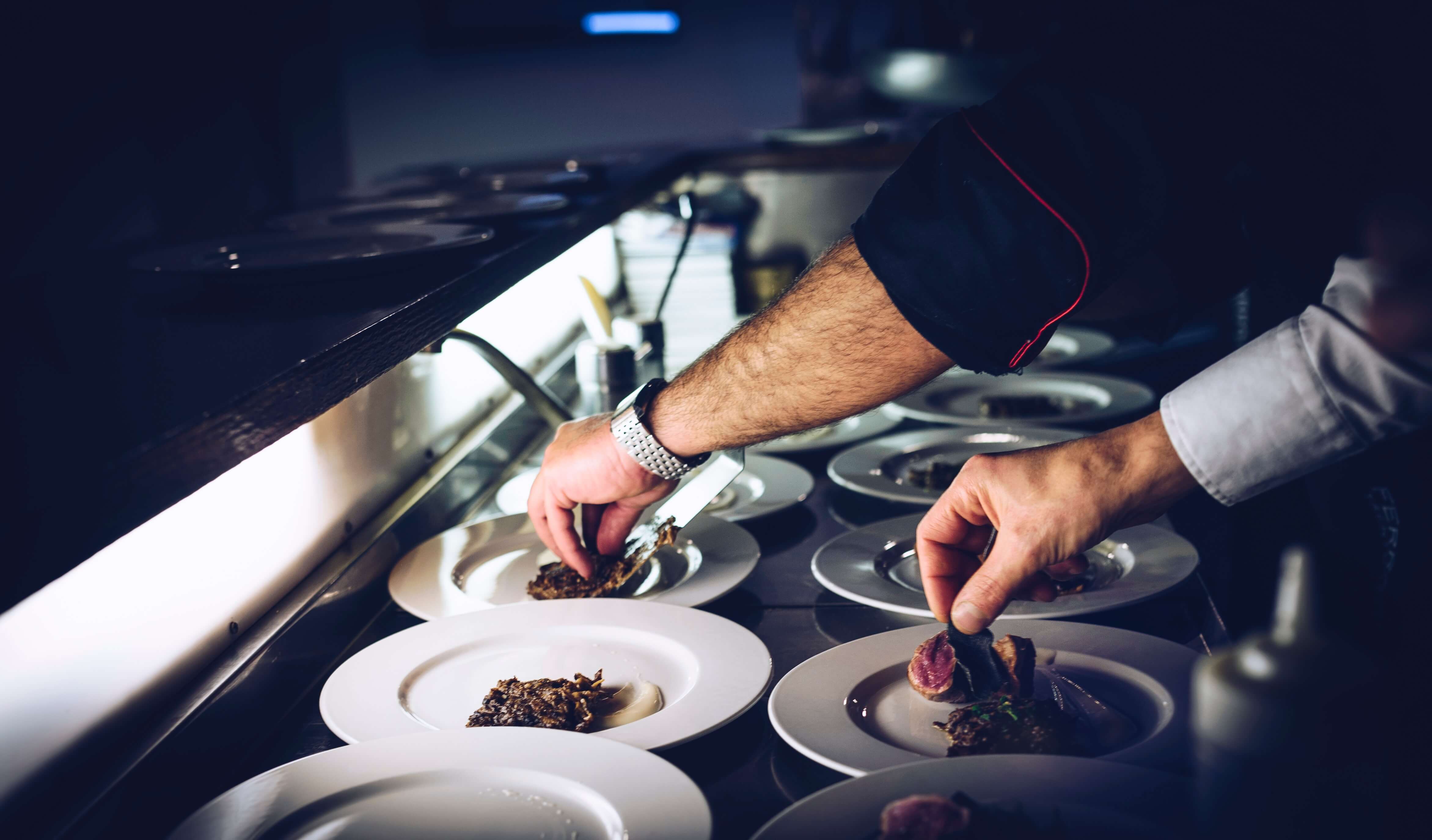 preparing michelin star restaurant meals in spain