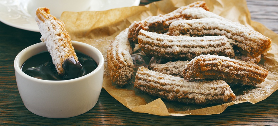 churros with chocolate isn't a healthy spanish breakfast or maybe it is!