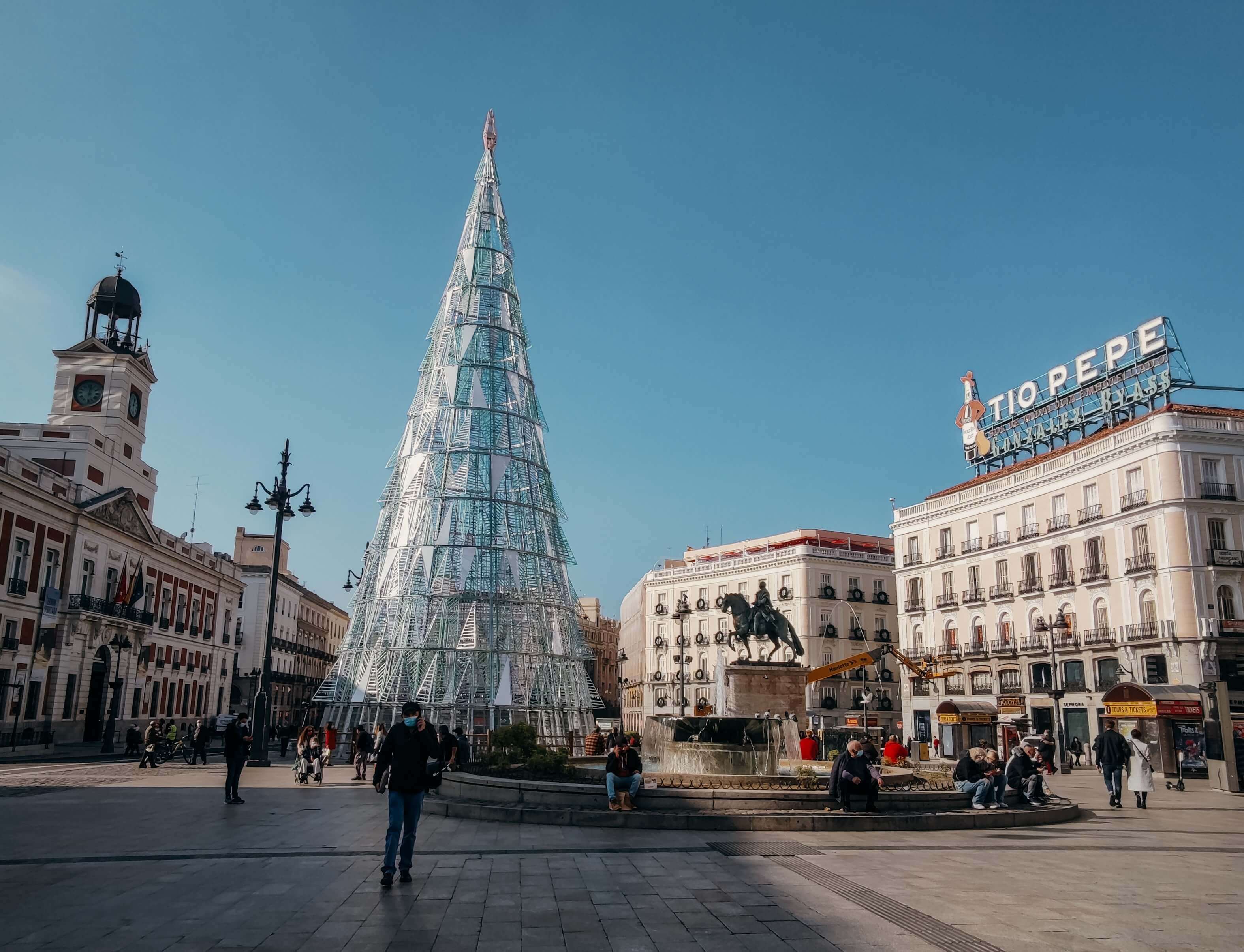 Christmas in Spain tree lighting