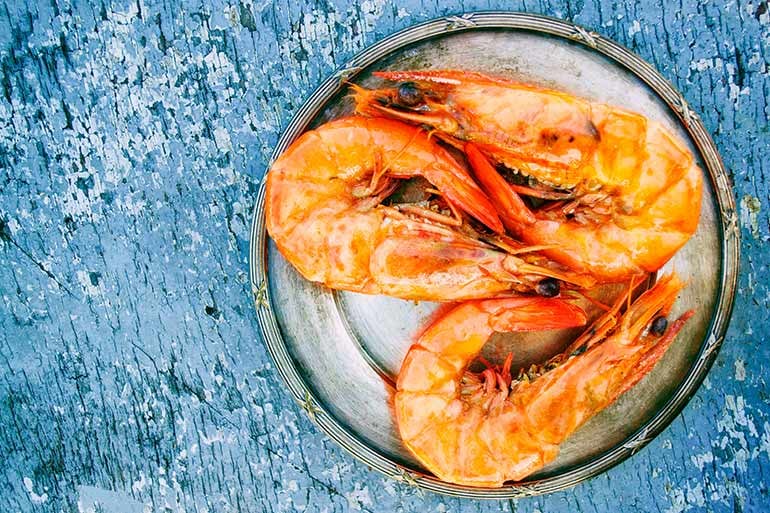 Red Prawns from Denia are a typical spanish christmas dinner element