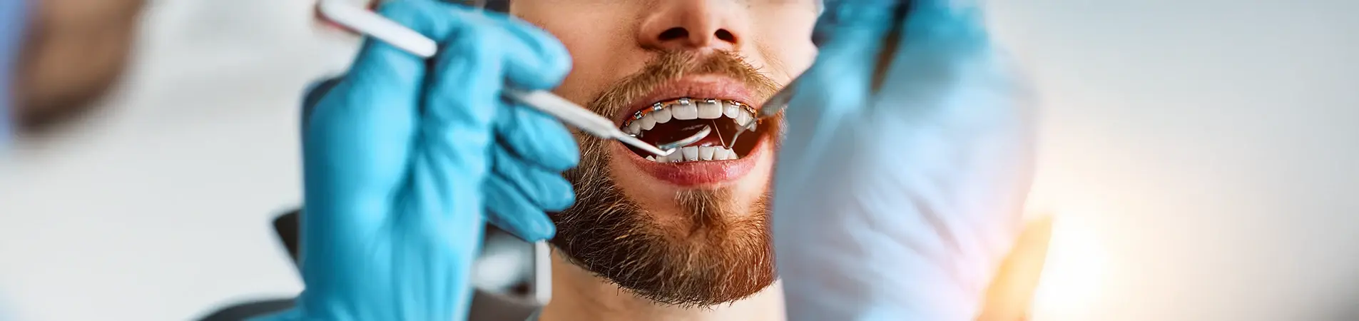 a boy at the dentist's surgery