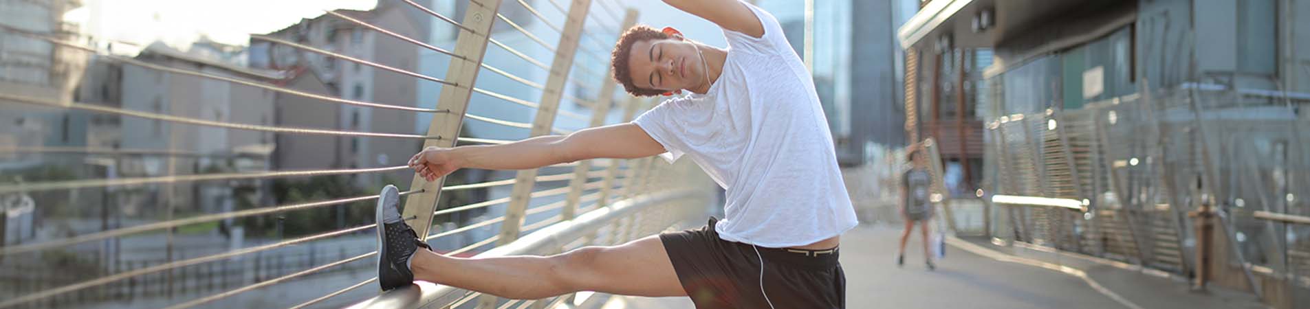 Man stretching for physiotherapy treatments