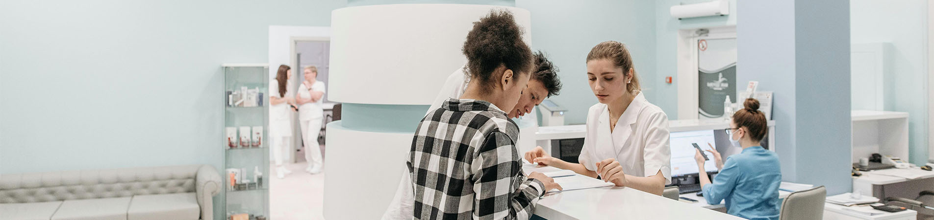 girl reading co-payment  and reimbursement terms covered by health insurance