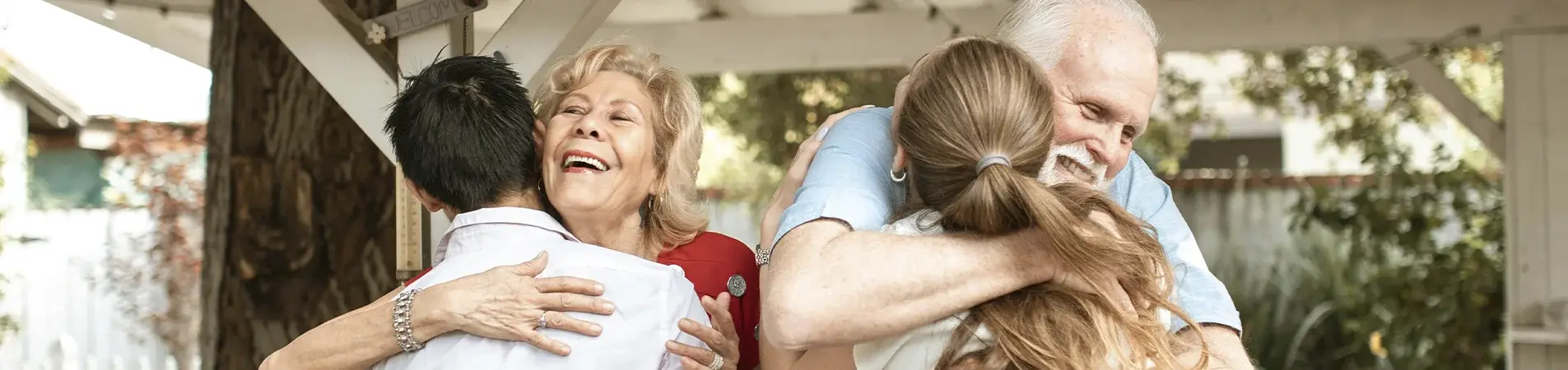 A calm and happy family after purchasing their life insurance in Spain.